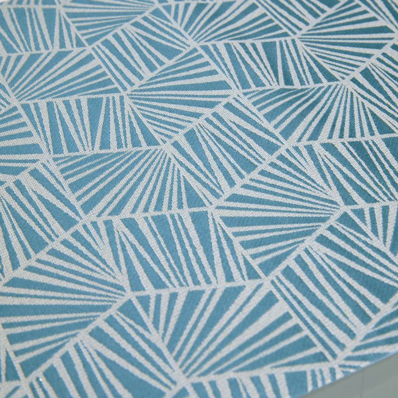 Camino mesa 30*180 azul y beige geometr cuadrados