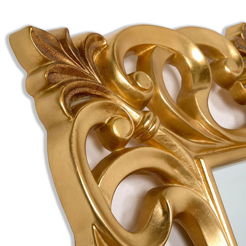 Espejo 92*167*6.5 dorado marco flor de lis pu
