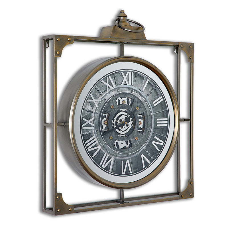 Reloj c/mov 60*79*9 marco metal cuad