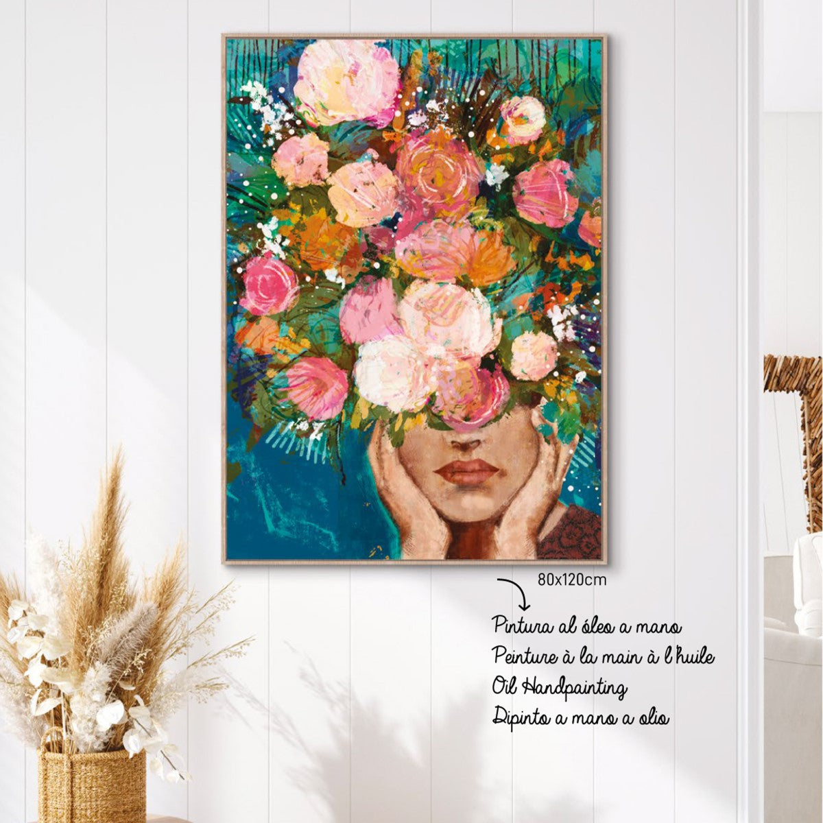 Cuadro Mujer Flores