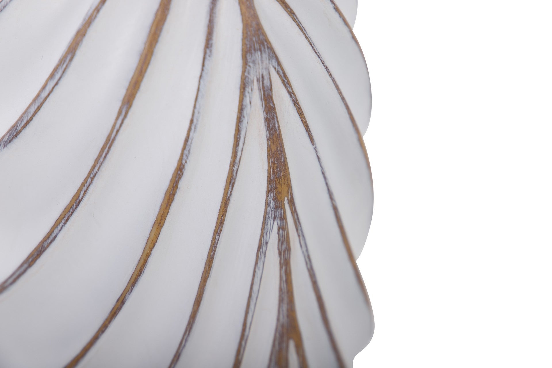 Florero resina blanco / natural 13x13x75 cm