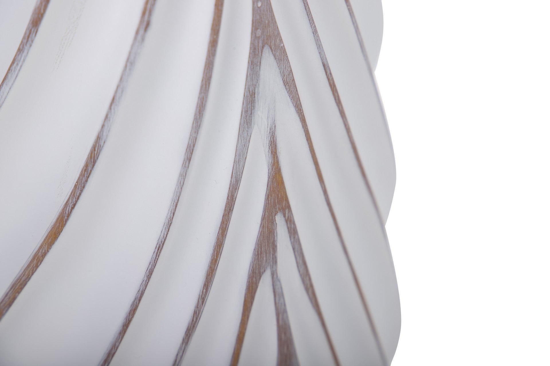 Florero resina blanco / natural 16x16x59 cm
