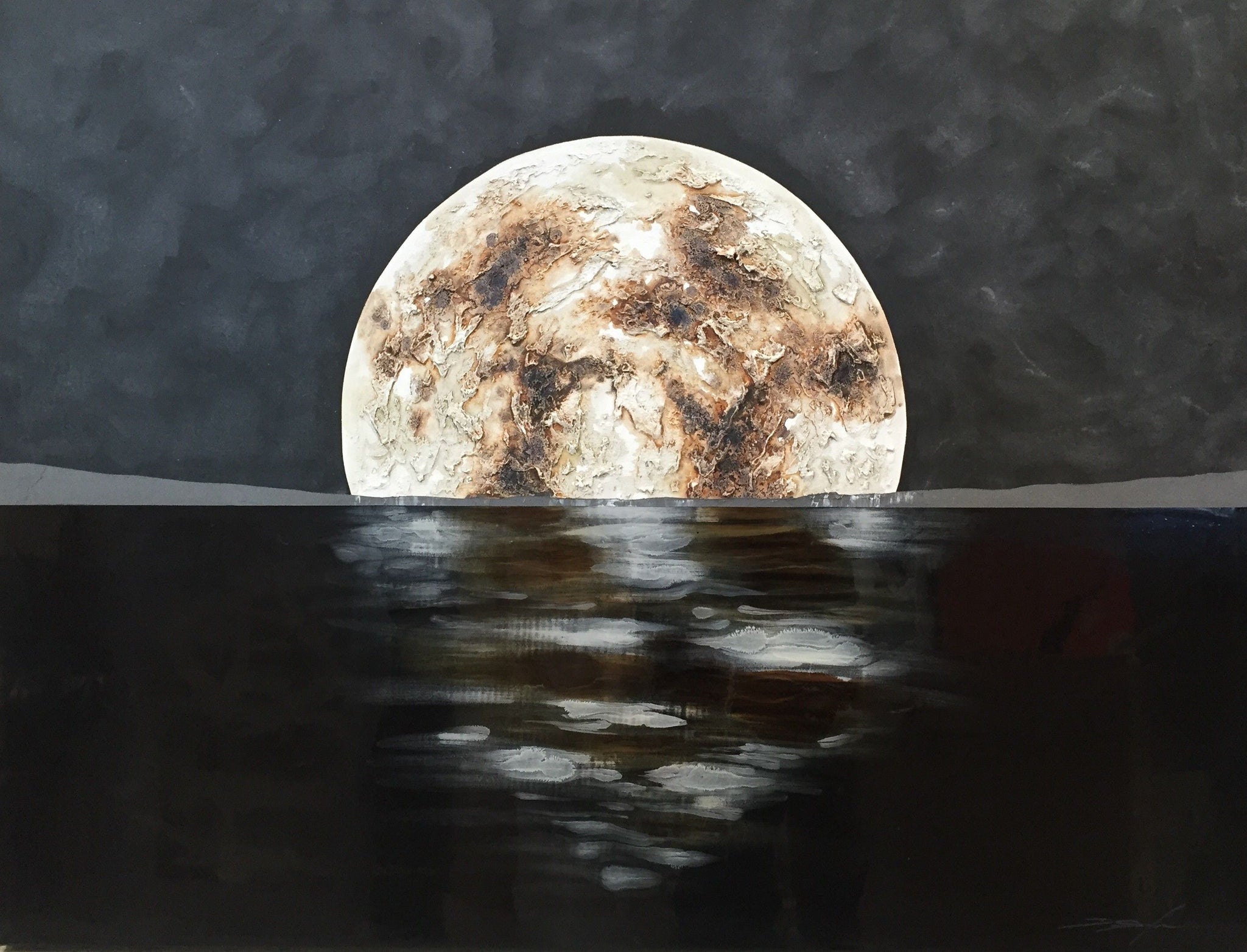 Cuadro pintura original Luna Llena