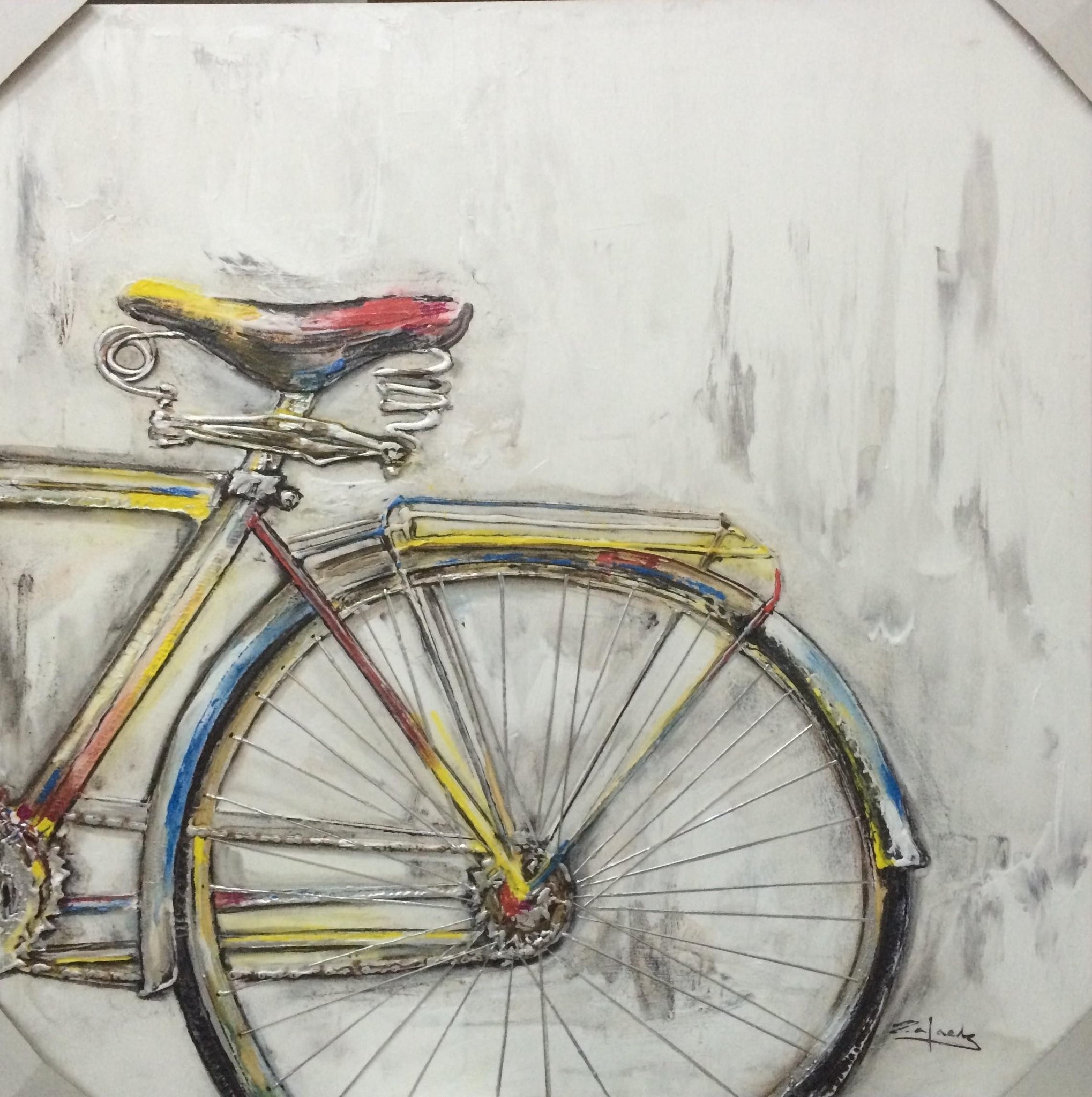 Cuadro original, pintado a mano de bicicletas