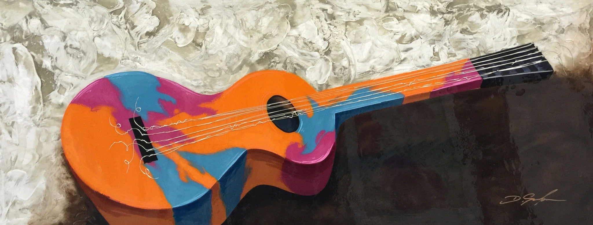 Cuadro pintura original Guitarra