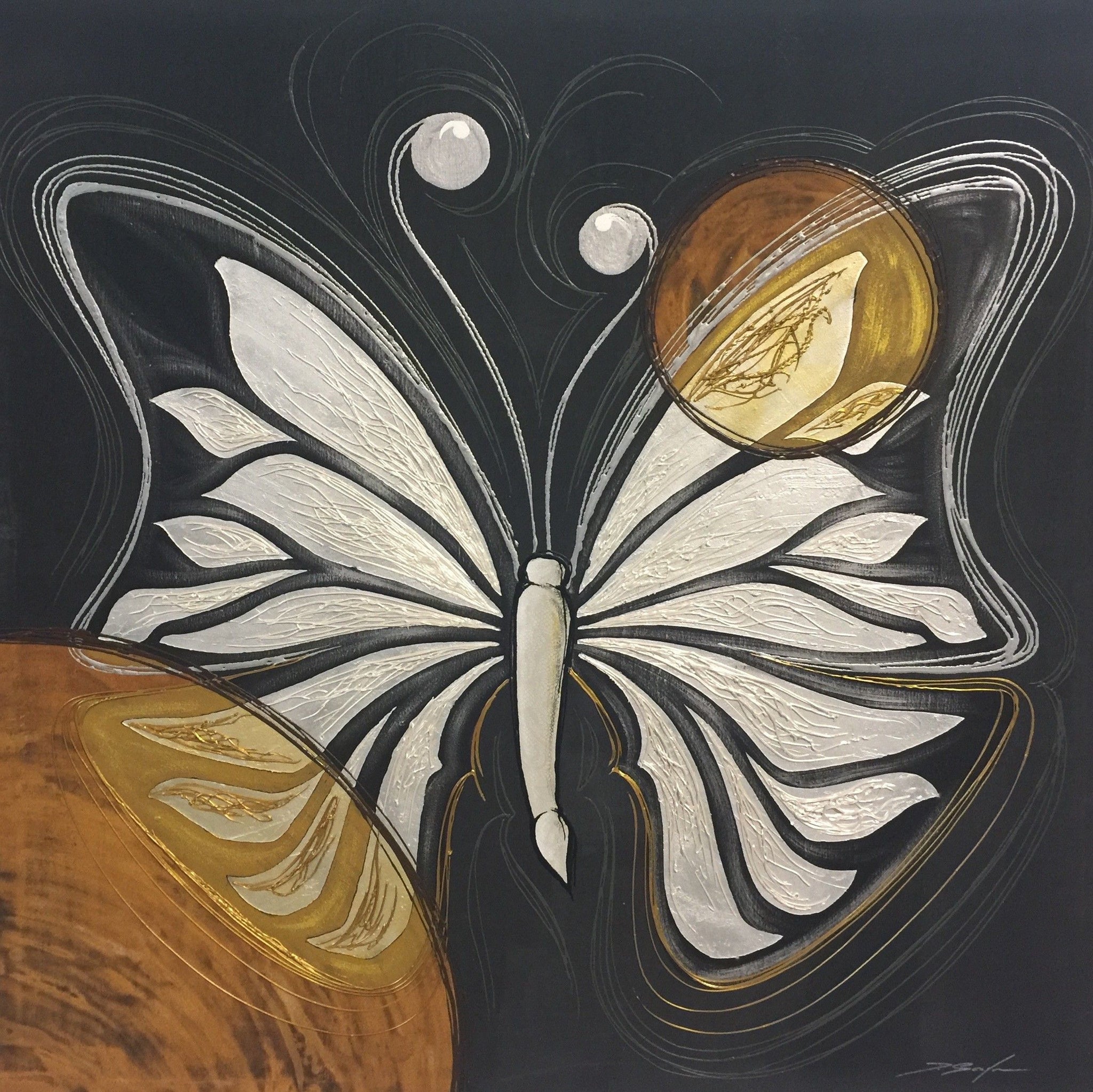 Cuadro pintura original Mariposa