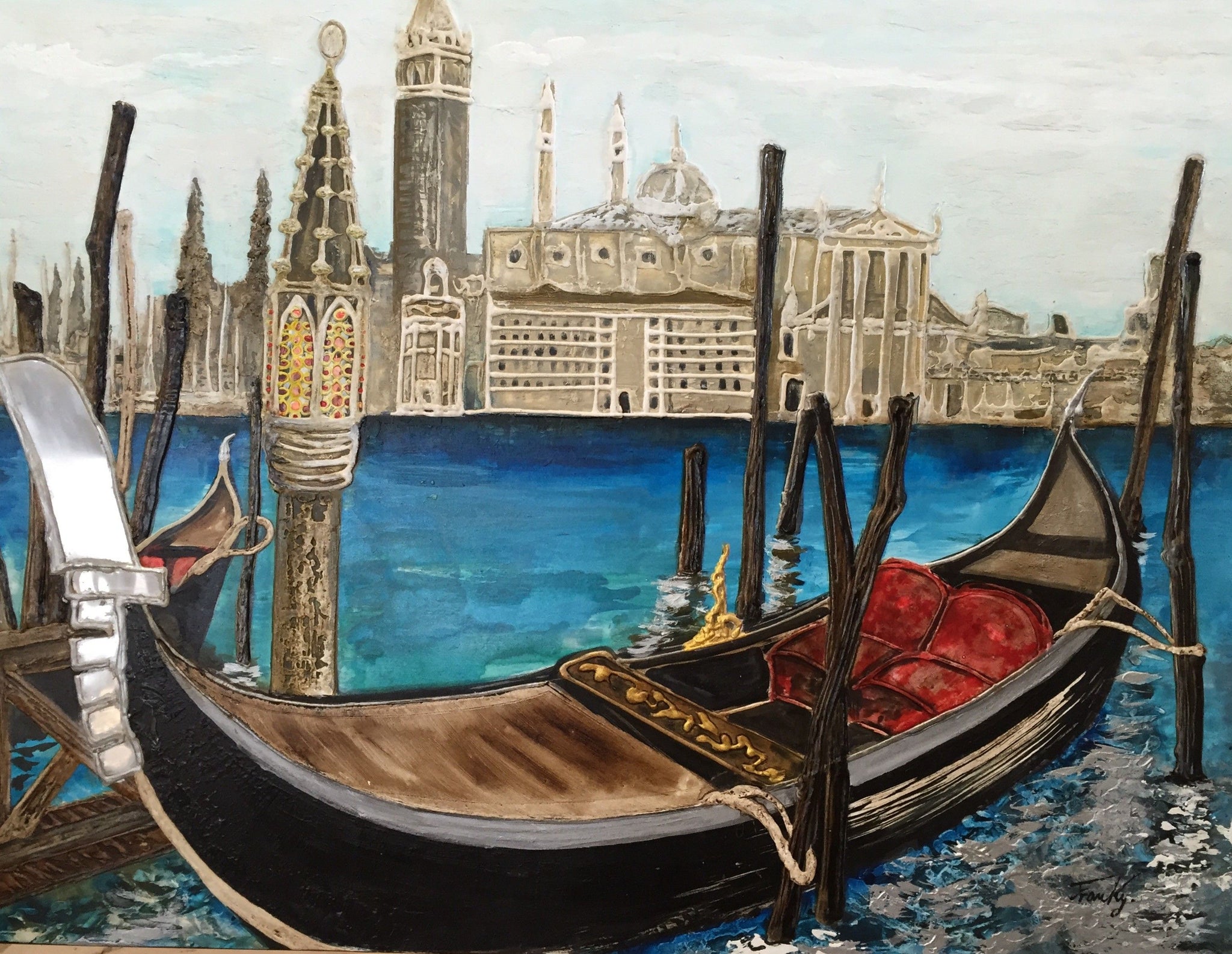 Cuadro pintura original Venecia