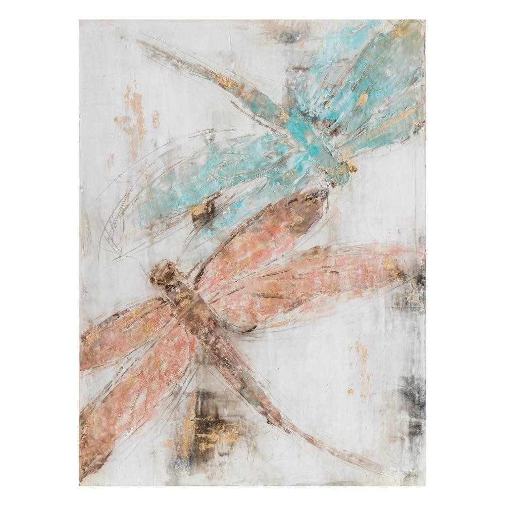 Pintura libélula lienzo decoración 90 x 2,80 x 120 cm
