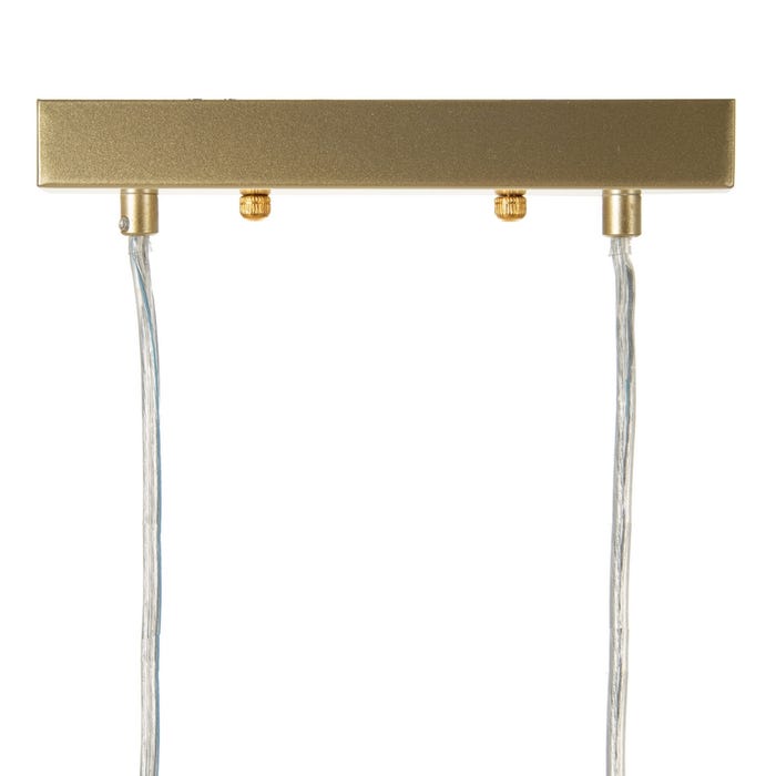 Lámpara Techo Oro-Blanco Metal-Cristal 45 X 20 X 20 Cm