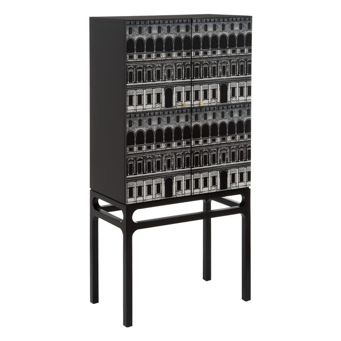 Armario "Cabinet" Negro-Blanco 76,50 X 40 X 160 Cm