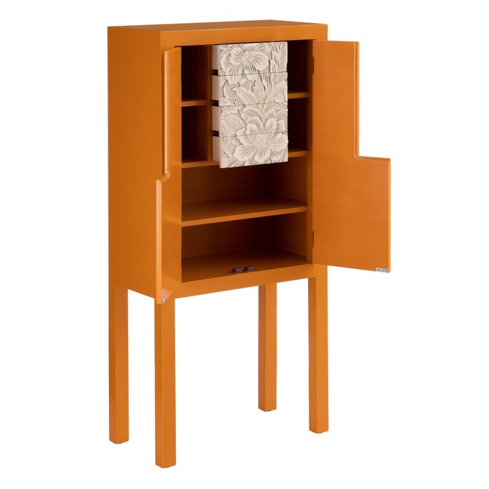 Armario "Cabinet" Calabaza Dm Salón 60 X 30 X 130 Cm