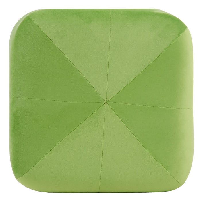 Puf Terciopelo Verde Madera / Tejido 40 X 40 X 40 Cm