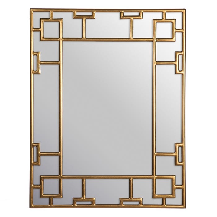 Espejo Oro Metal Decoración 70 X 2,50 X 90 Cm