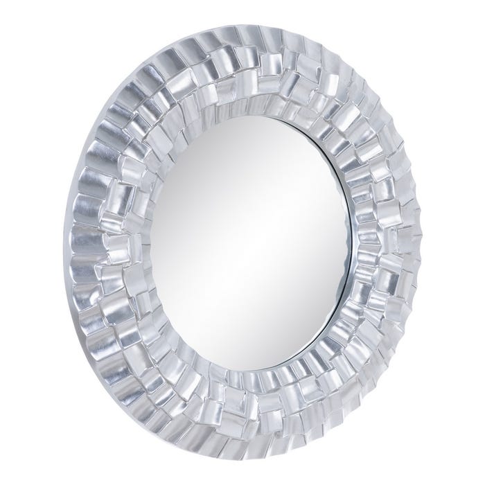 Espejo Plata Pu/Cristal Decoración 118 X 10,20 X 118 Cm