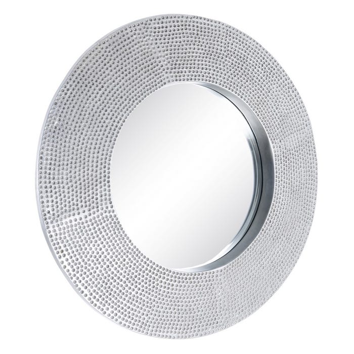 Espejo Blanco Roto Pu/Cristal 87,60 X 6,60 X 87,60 Cm