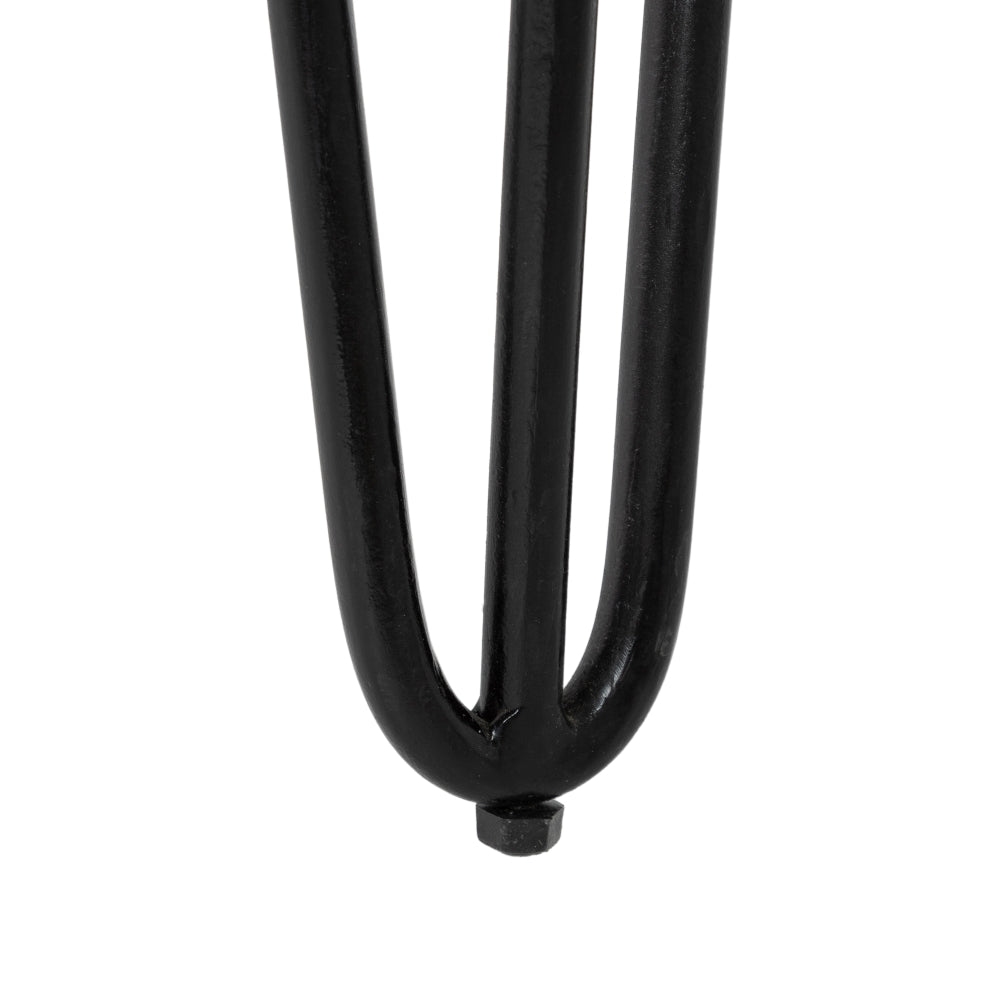 Mesa comedor negro hierro / mármol 120 x 120 x 76 cm
