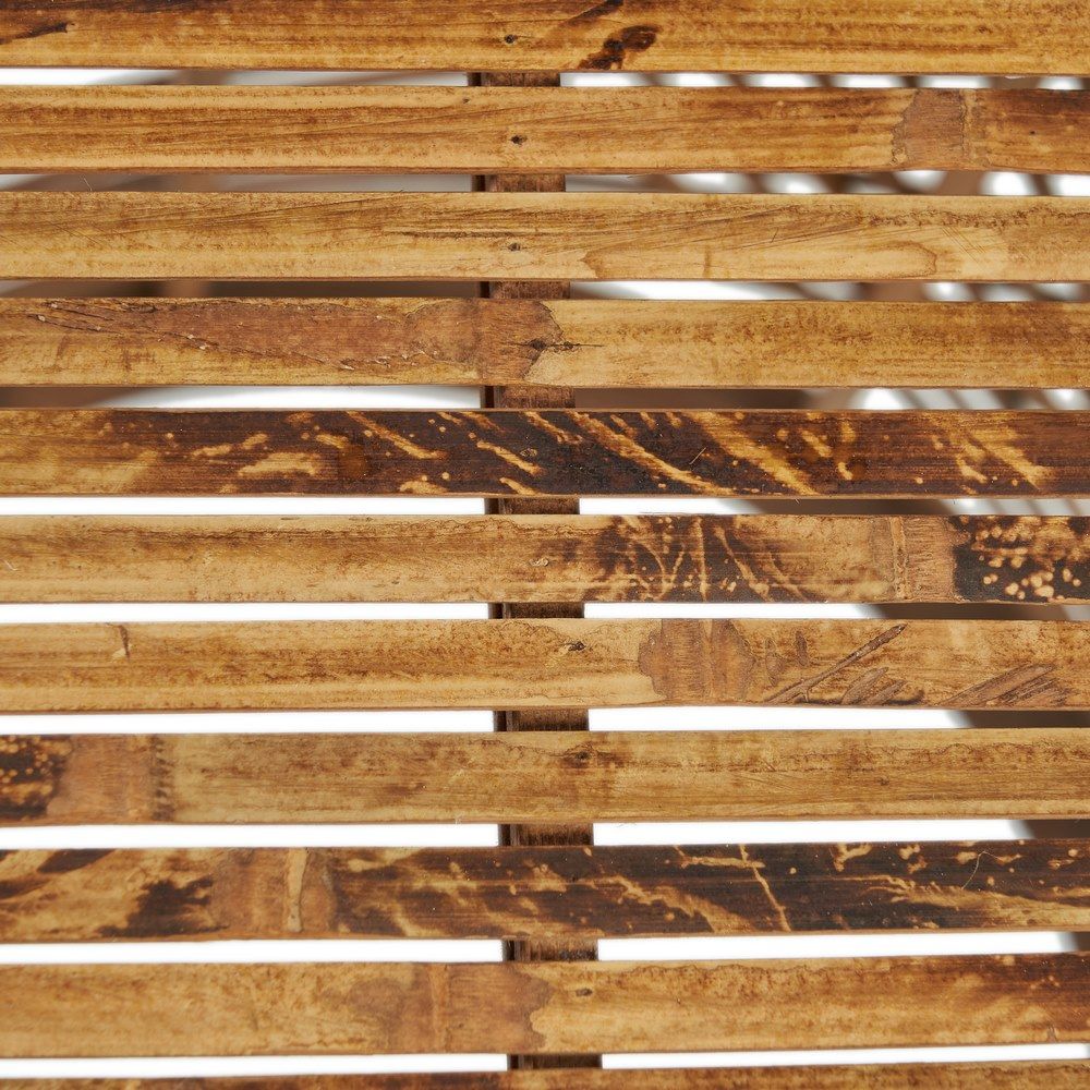 S/2 Mesa Auxiliar Natural Bambú Salón 63 X 63 X 52 Cm