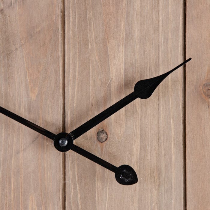Reloj Pared Natural-Negro Decoración 60 X 4 X 60 Cm