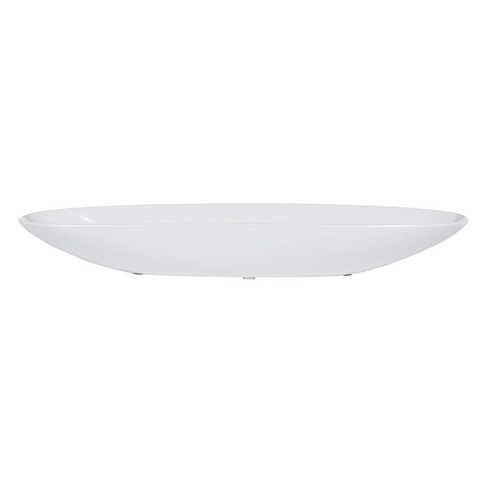 White Ceramic Centerpiece Decoration 39.50 X 10.50 X 5 Cm
