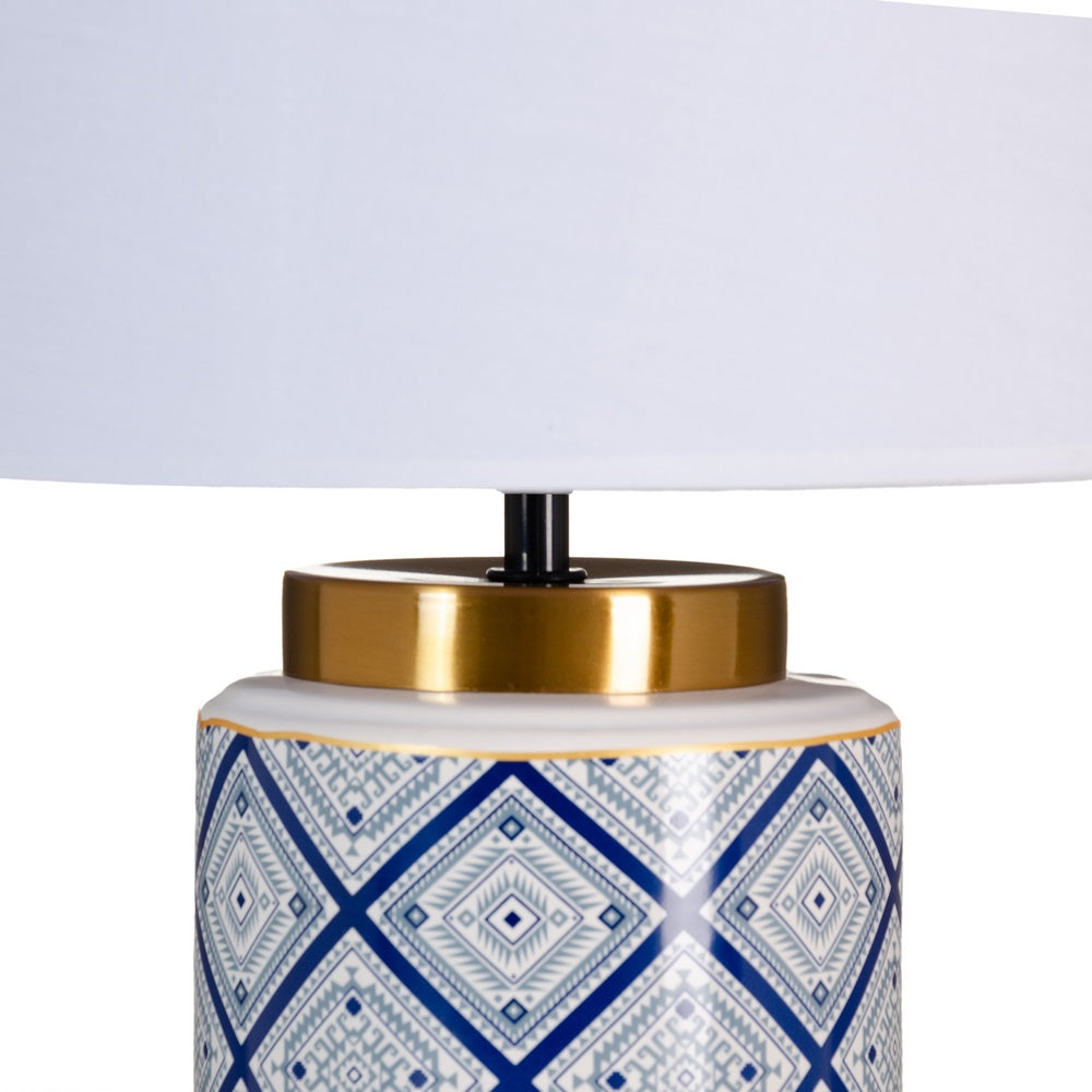 Lámpara mesa geométrico cerámica 28 x 28 x 49,50 cm