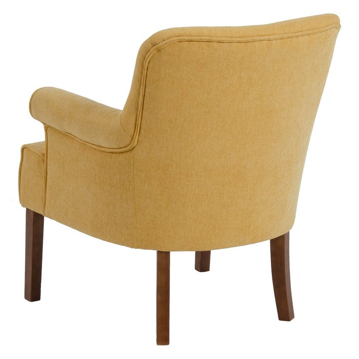 Sillón Mostaza Tejido-Madera Salón 77 X 64 X 88 Cm