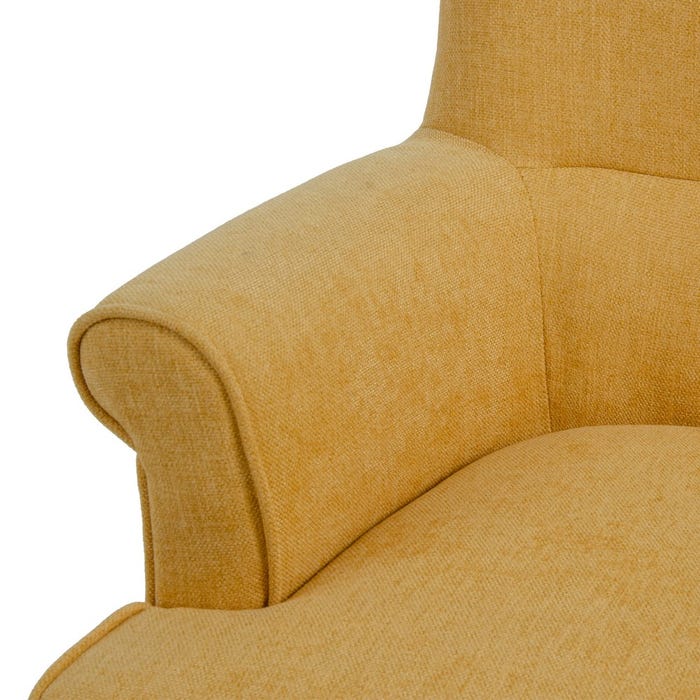 Sillón Mostaza Tejido-Madera Salón 77 X 64 X 88 Cm