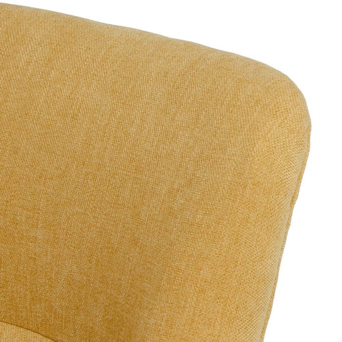 Sillón Mostaza Tejido-Madera Salón 77 X 64 X 88 Cm