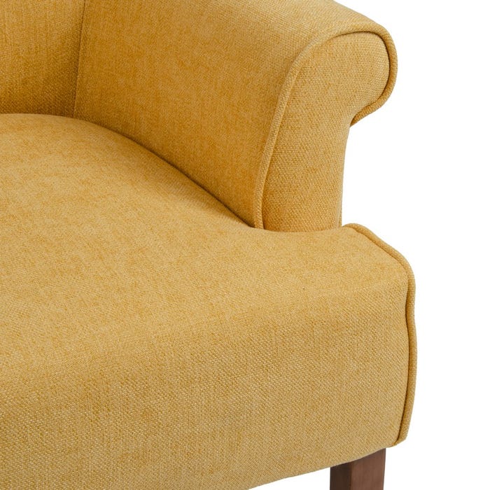 Sillón Mostaza Tejido-Madera Salón 77 X 64 X 88 Cm