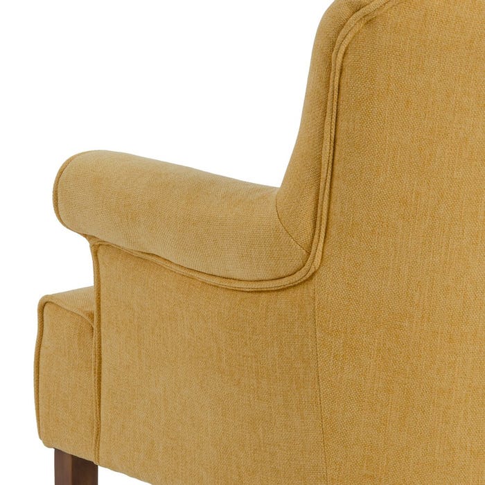 Sillón Mostaza Tejido-Madera Salón 77 X 64 X 88 Cm