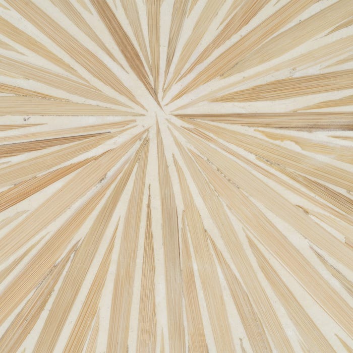 Mesita Beige Bambú / "Mdf" Decoración 56 X 46 X 58 Cm