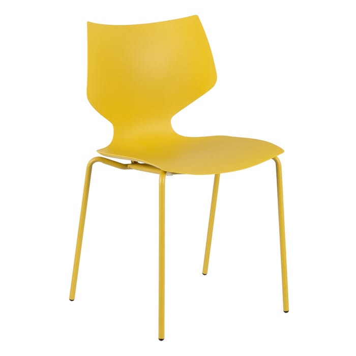 Silla Amarillo Pp Salón 43 X 42 X 79 Cm