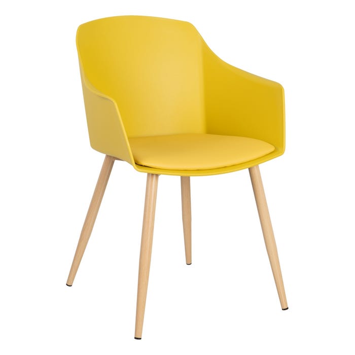 Silla Amarillo Pp/Metal 55 X 56 X 83 Cm