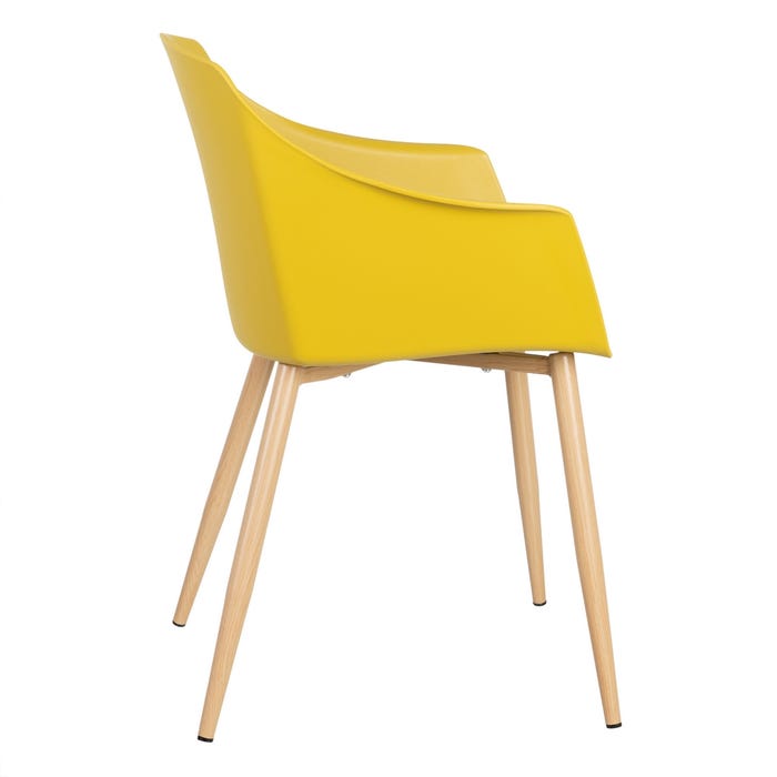 Silla Amarillo Pp/Metal 55 X 56 X 83 Cm