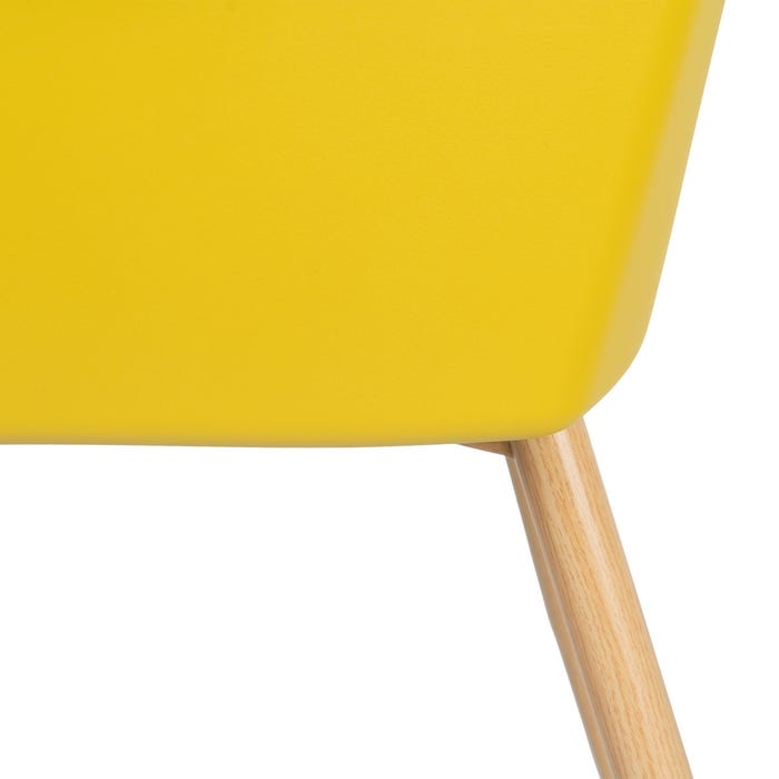 Silla Amarillo Pp/Metal 55 X 56 X 83 Cm