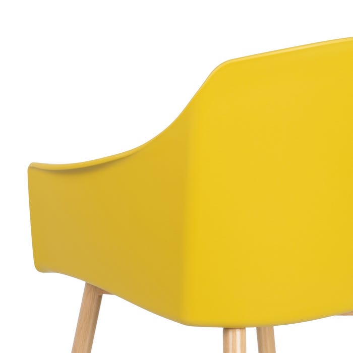 Silla Amarillo Pp/Metal 55 X 56 X 83 Cm