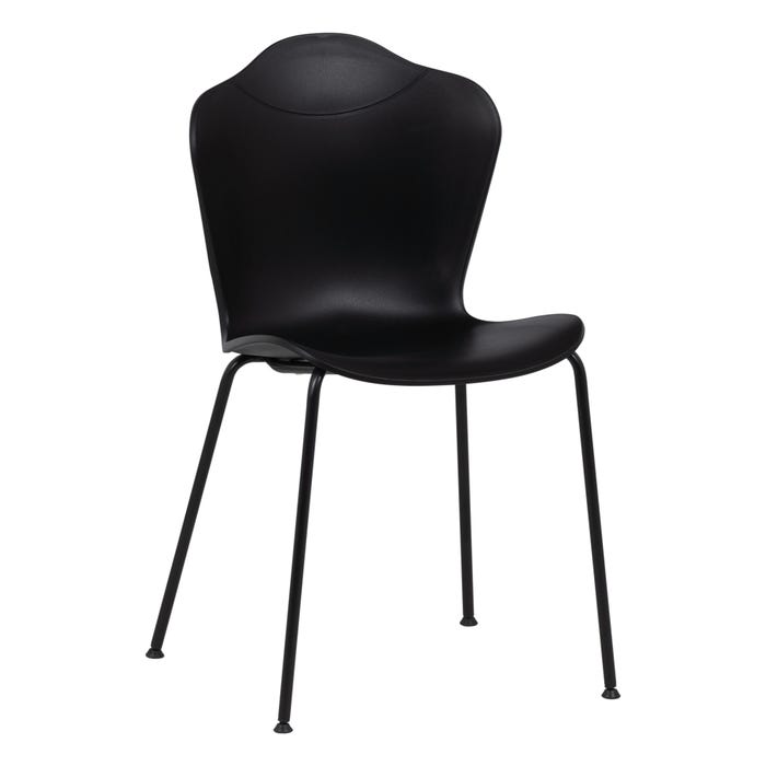 Silla Negro Pp/Metal Salón 54 X 46 X 83 Cm