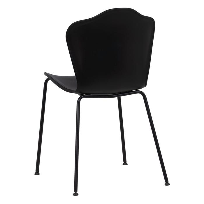 Silla Negro Pp/Metal Salón 54 X 46 X 83 Cm