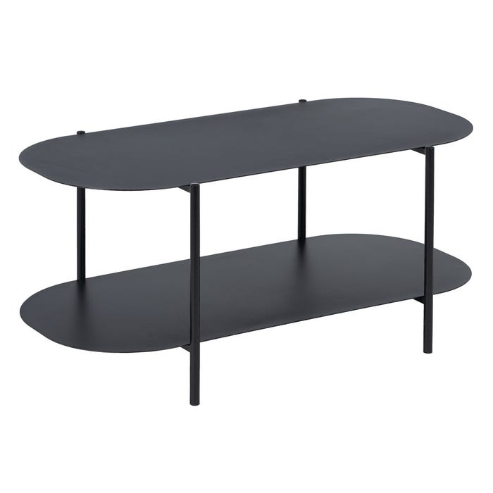 Mesa Centro Negro Acero 100 X 46 X 45 Cm