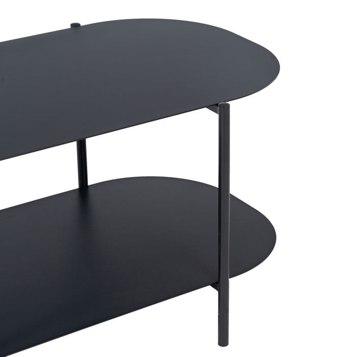 Mesa Centro Negro Acero 100 X 46 X 45 Cm