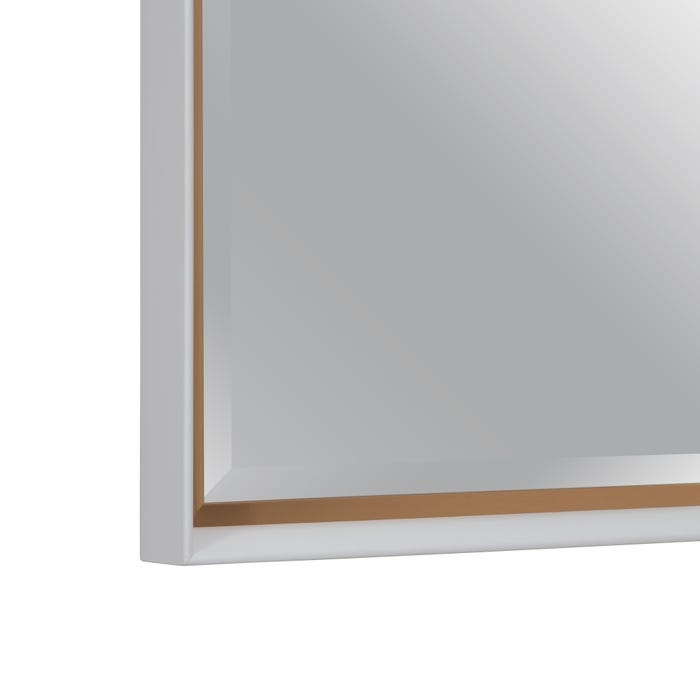 Espejo Oro-Blanco Madera Decoración 46 X 6 X 116 Cm