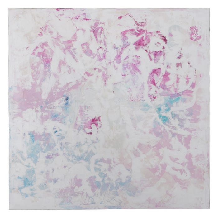 Cuadro Pintura Abstracto Rosa Lienzo 120 X 3,50 X 120 Cm