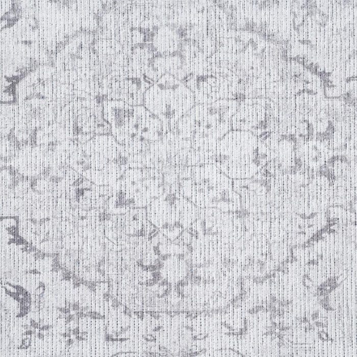 Alfombra Gris Poliester-Algodón 80 X 150 Cm