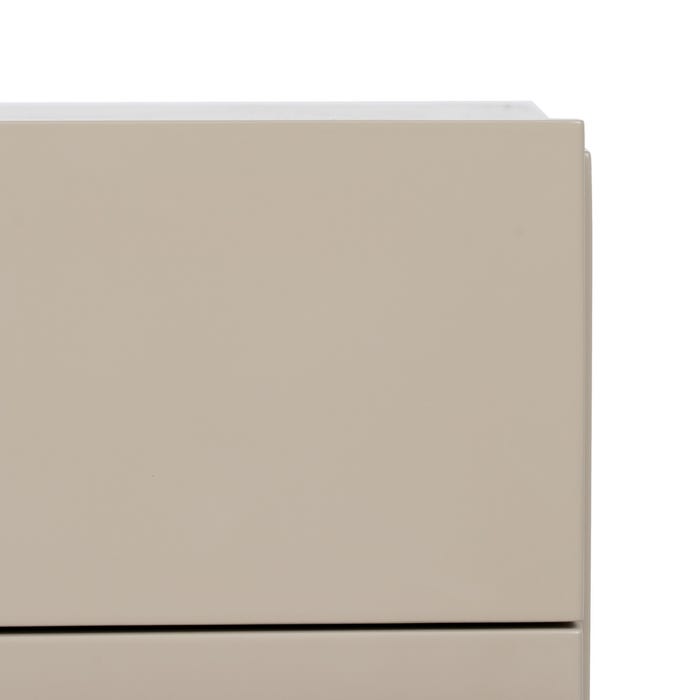 Mesita Necto Taupe Dm-Metal Dormitorio 40 X 31,20 X 66,20 Cm