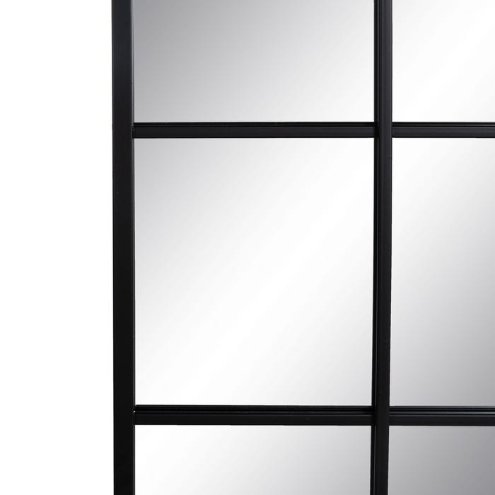 Espejo Ventana Negro Metal-Cristal 40 X 2,50 X 170 Cm
