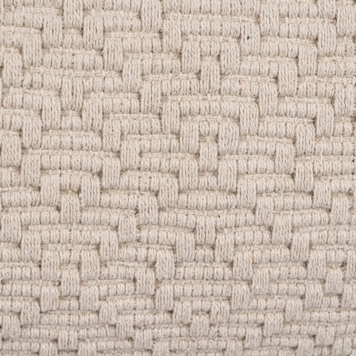 Cojín Beige Algodón Decoración 30 X 60 Cm