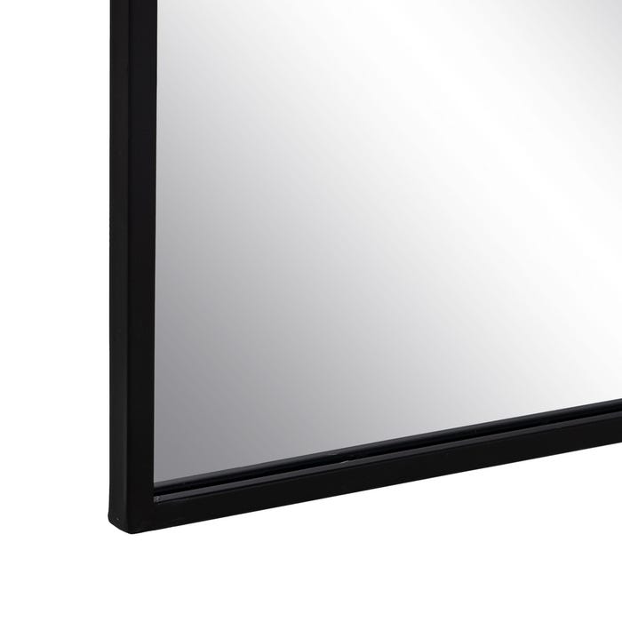 Espejo Negro Metal-Cristal Decoración 90 X 2 X 180 Cm
