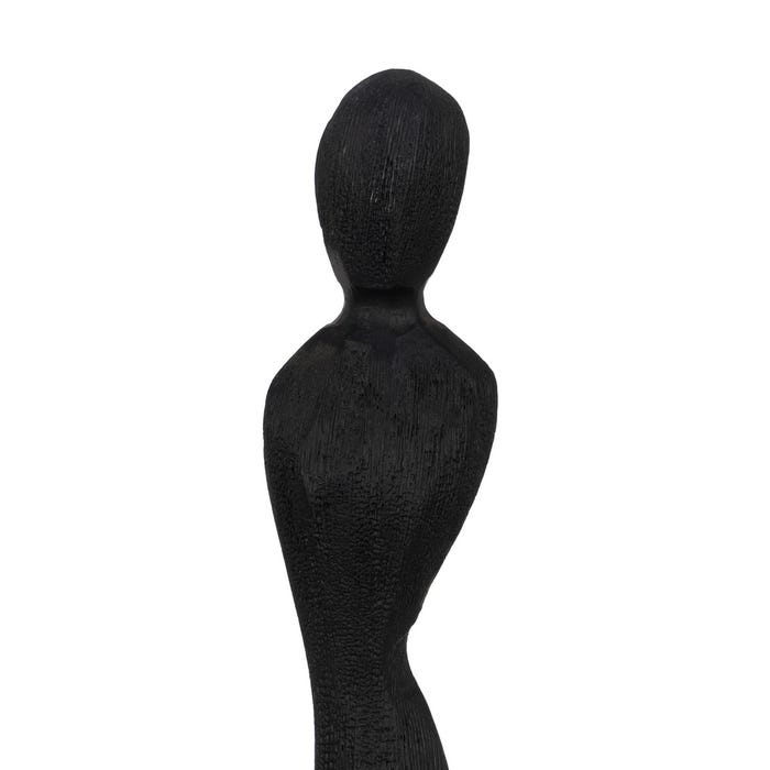 Figura Mujer Negro Madera De Mango 7,50 X 7,50 X 66 Cm