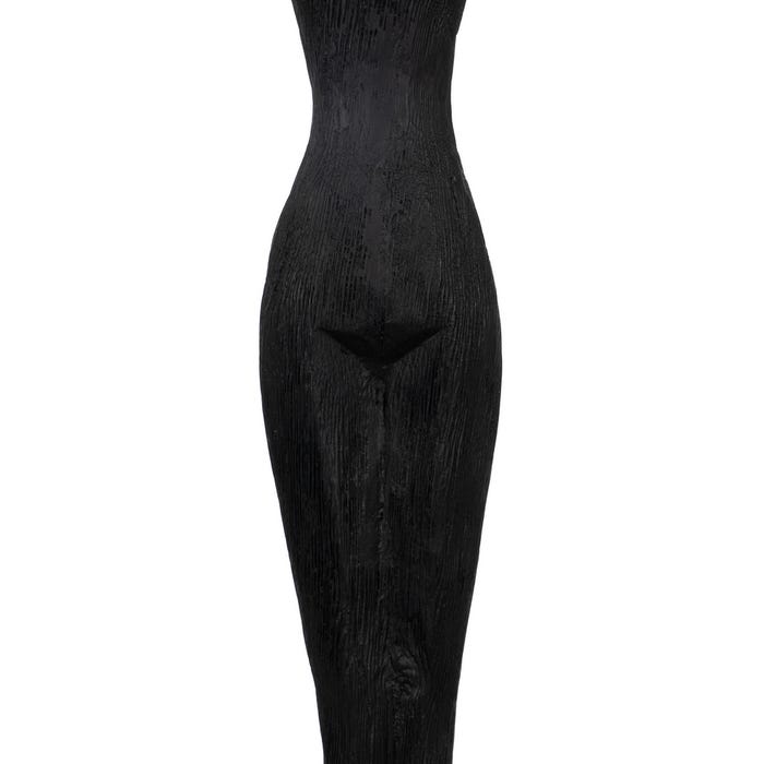 Figura Mujer Negro Madera De Mango 9 X 9 X 77 Cm