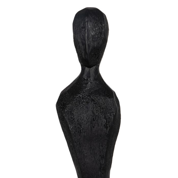 Figura Mujer Negro Madera De Mango 9,50 X 9,50 X 90 Cm