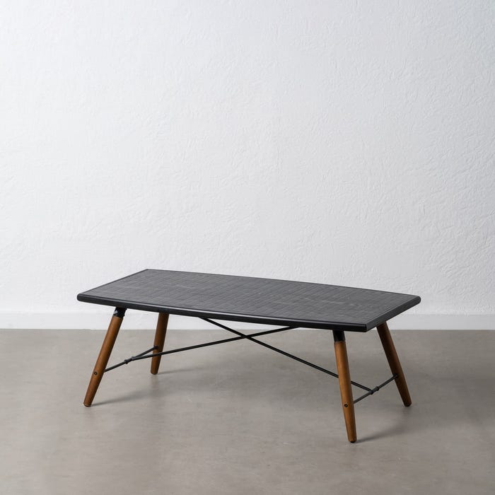 Mesa Centro Negro-Natural Dm-Metal 109,50 X 60 X 40,50 Cm